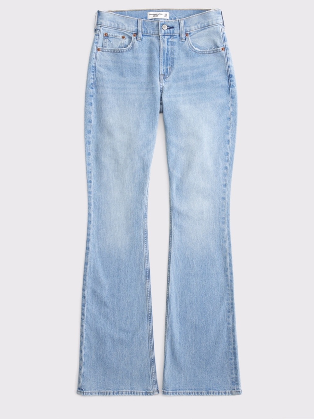 Abercrombie & Fitch Mid Rise Boot Cut Jean in Light Wash